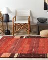Vlnený koberec gabbeh 160 x 230 cm červený SINANLI_855915
