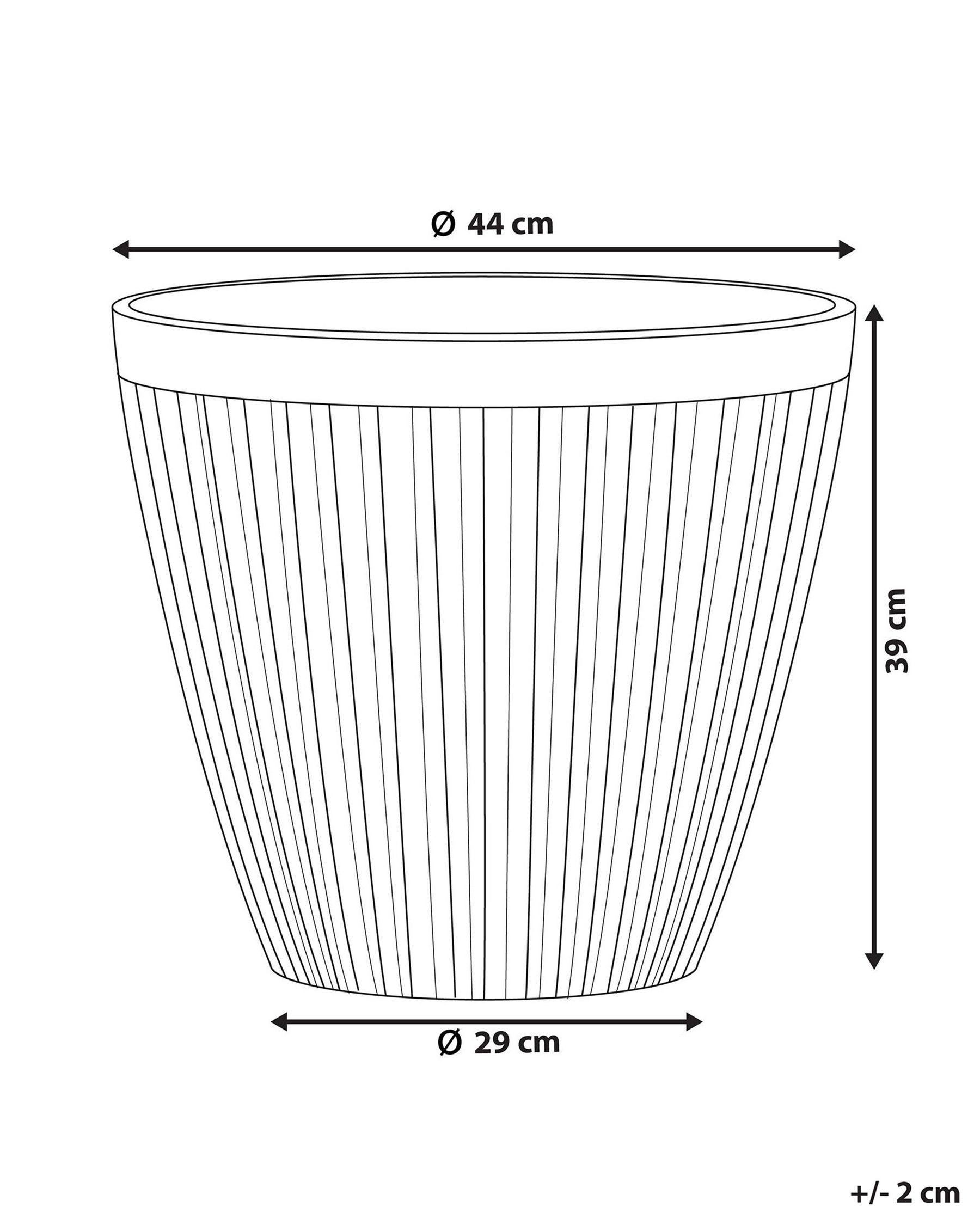 Plant Pot POKA 44 cm Taupe_761257