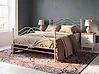 Cama Metal LYRA 140 x 200 cm Beige claro