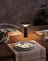 Wireless LED Table Lamp LEVIRA with Dimmer Metal Black