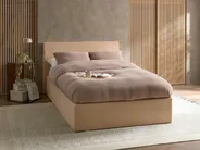 Letto contenitore ORBEY Bouclé Beige 120 x 200 cm_1060987