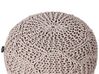 Cotton Macrame Pouffe Taupe TRIMAN_885781