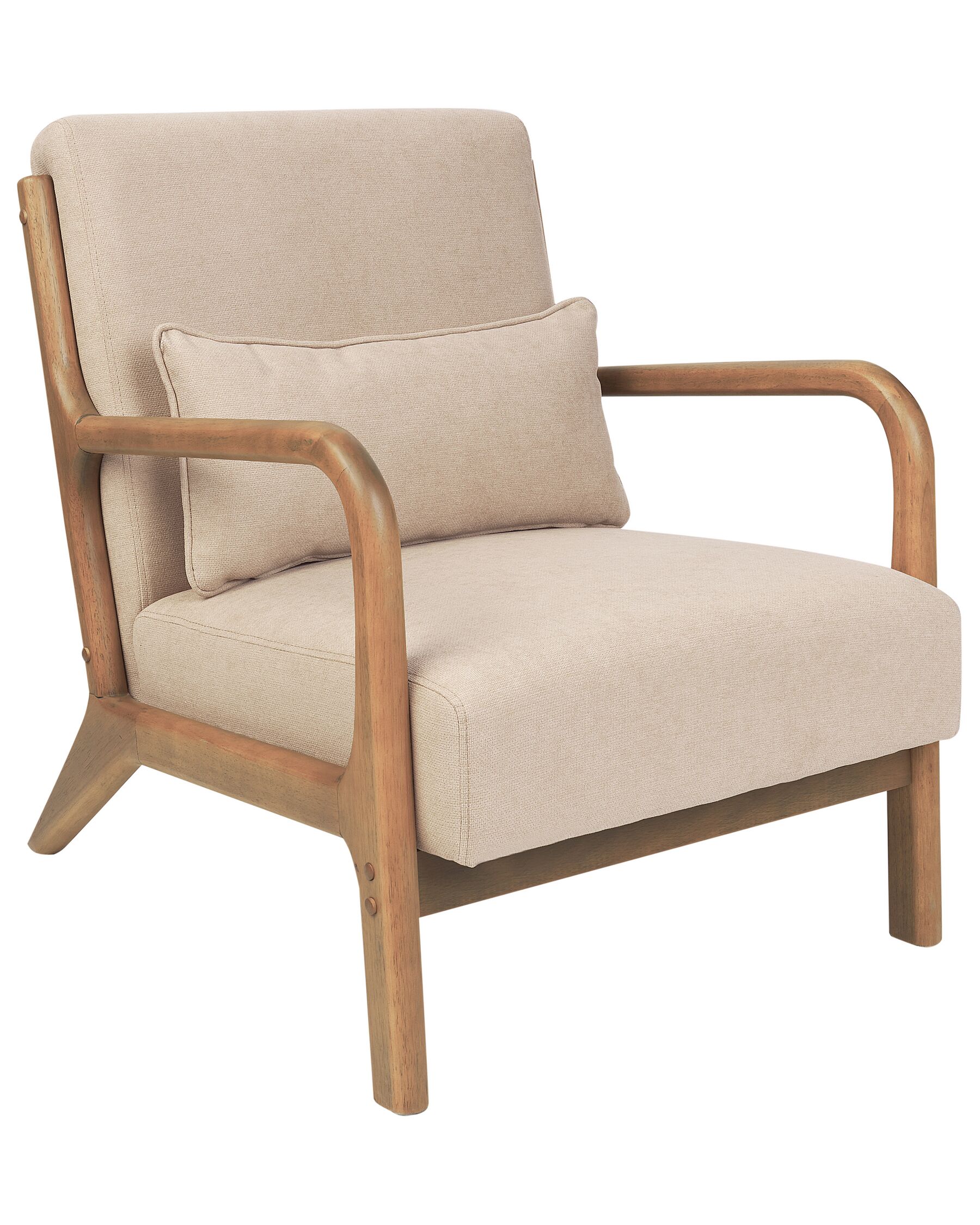 Fauteuil en tissu beige SKOVDE_927137