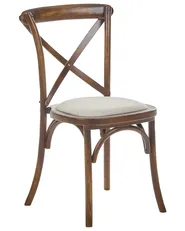 Set van 2 stoelen LYONS Hout Donkerbruin/beige_1095655
