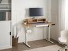 Elektromosan állítható asztal LUCAMA 120 cm 60 cm USB porttal Világosbarna/fehér
