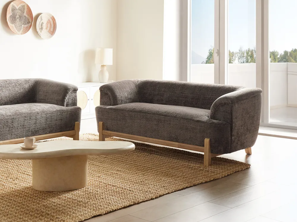 Sofa dla 2 osób ALNOR Szenil Brązowy