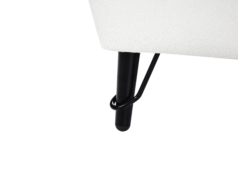 Sofa 2 Seater HOBRO Boucle White_943816