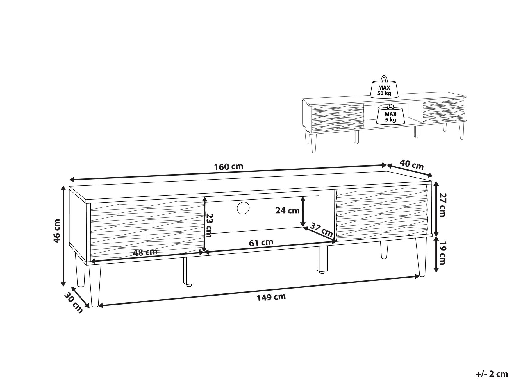 TV Stand Dark Wood KAYAN_816468