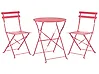 Bistro Set Folding FIORI Metal Red