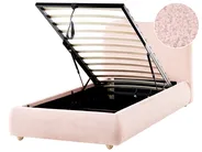 Ottoman Bed BLAGNAC Boucle Pink 90 x 200 cm (EU Single)_1026329
