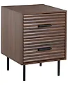 2 Drawer Bedside Table WALGETT Dark Brown