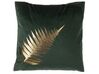 Set of 2 Velvet Cushions Leaf Pattern 45 x 45 cm Green FERN_770073