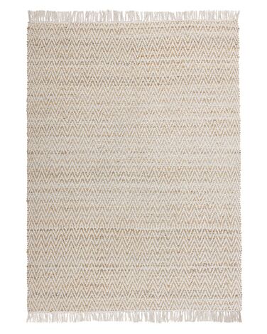 Jutový koberec 140 x 200 cm béžový AFRIN