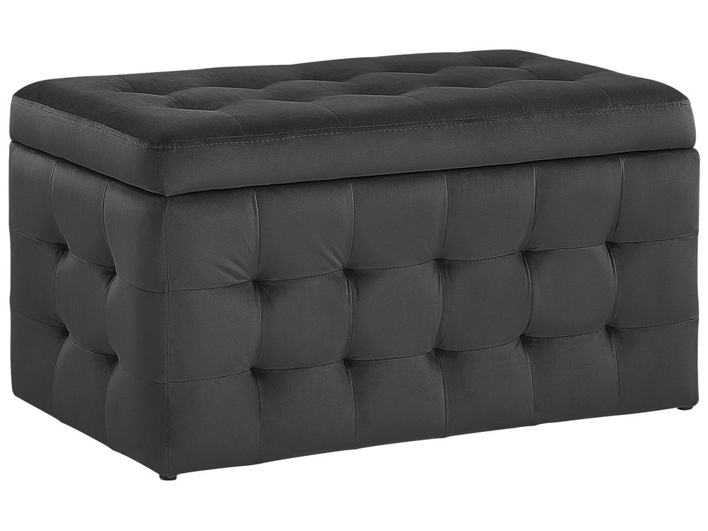 Storage Ottoman MICHIGAN Velvet Black