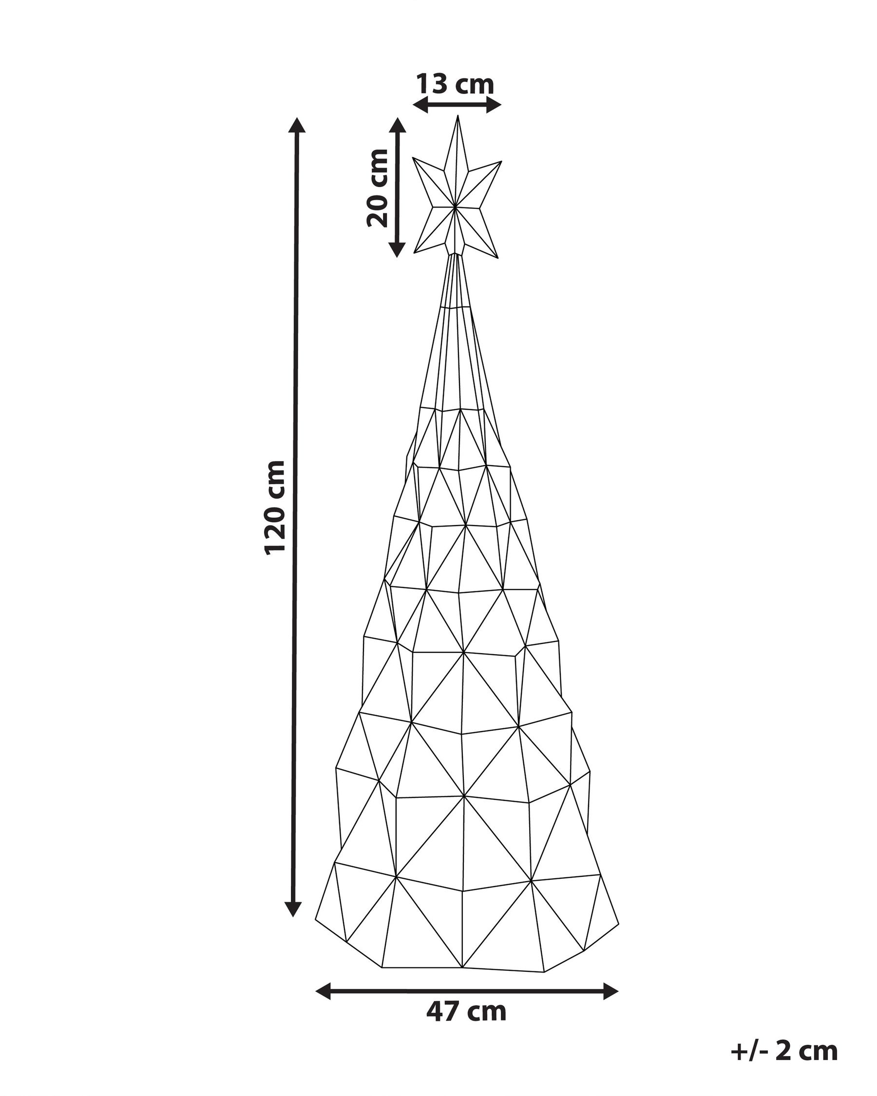 Outdoor Decoration LED ICELAND 120 cm Christmas Tree Multicolour_950267