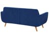 Velvet 2-Seater Sofa Cover Blue BERNES_792924