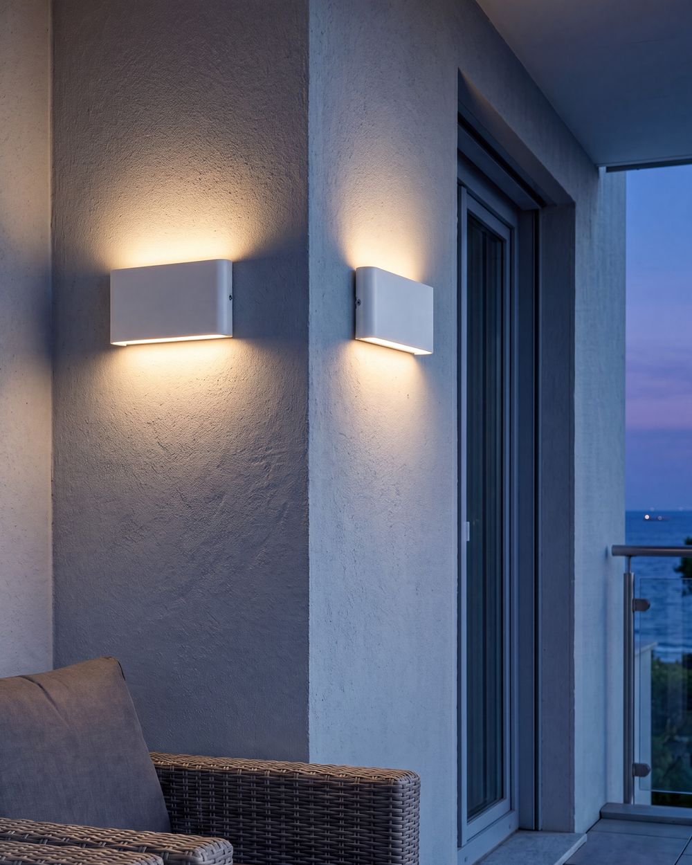 LED Aussenwandleuchte 2er Set ARDER Weiss