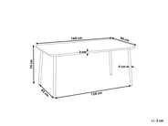 Garden Dining Table CARAVINO 160 cm 90 cm Metal Light Beige_1078252