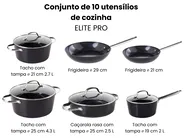 Conjunto de cozinha de 10 peças ELITE PRO Preto_992883