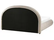 Letto contenitore GRASSE Tessuto Tortora 160 x 200 cm_1056327