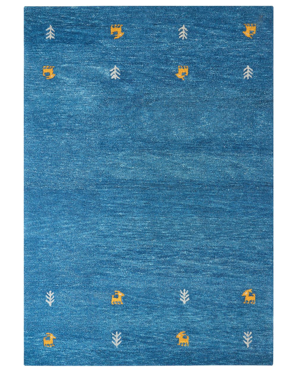 Teppich CALTI Dunkelblau 160 x 230 cm Gabbeh Wolle