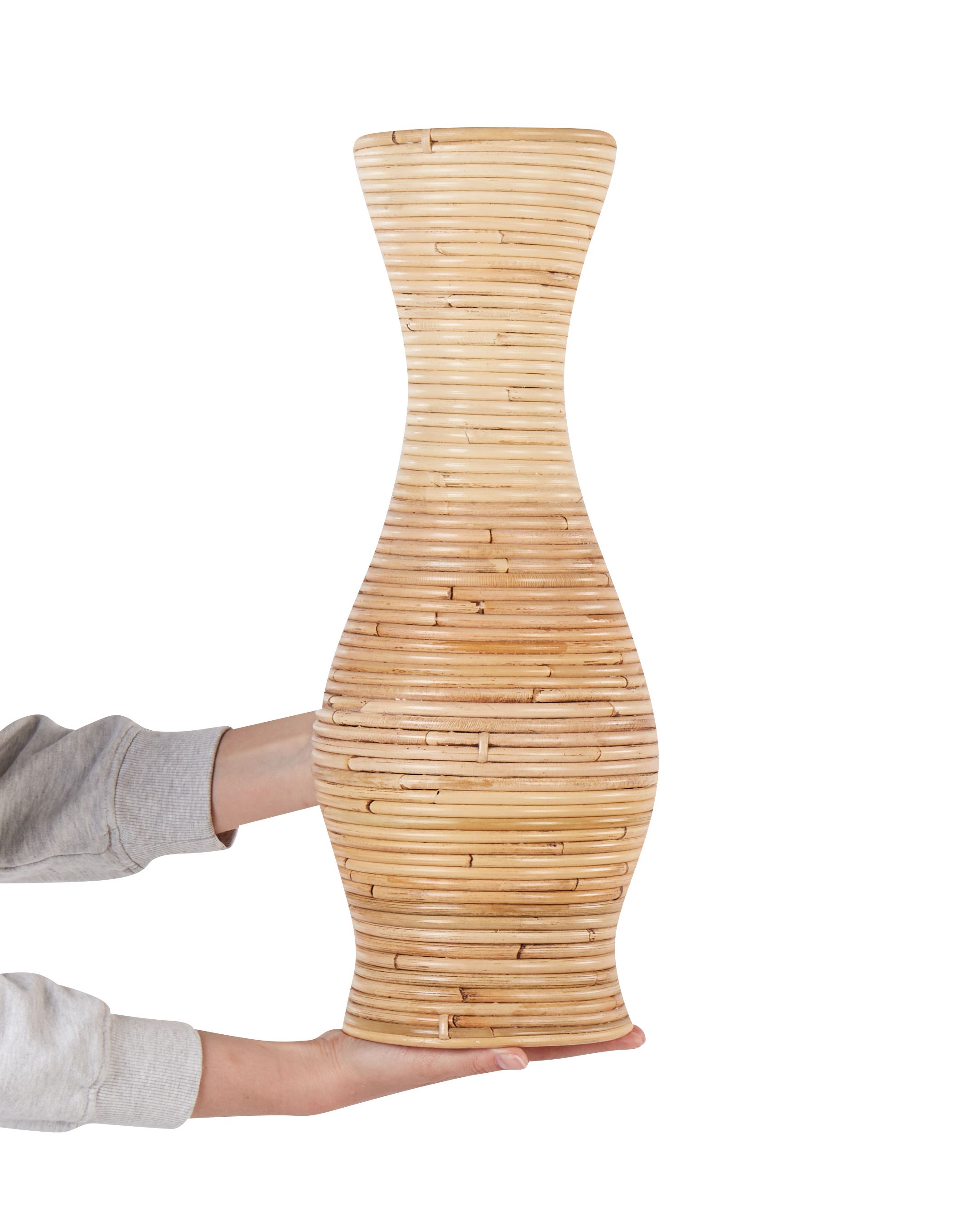 Decorative Vase TRINISA Rattan 50 cm Natural | Beliani.co.uk