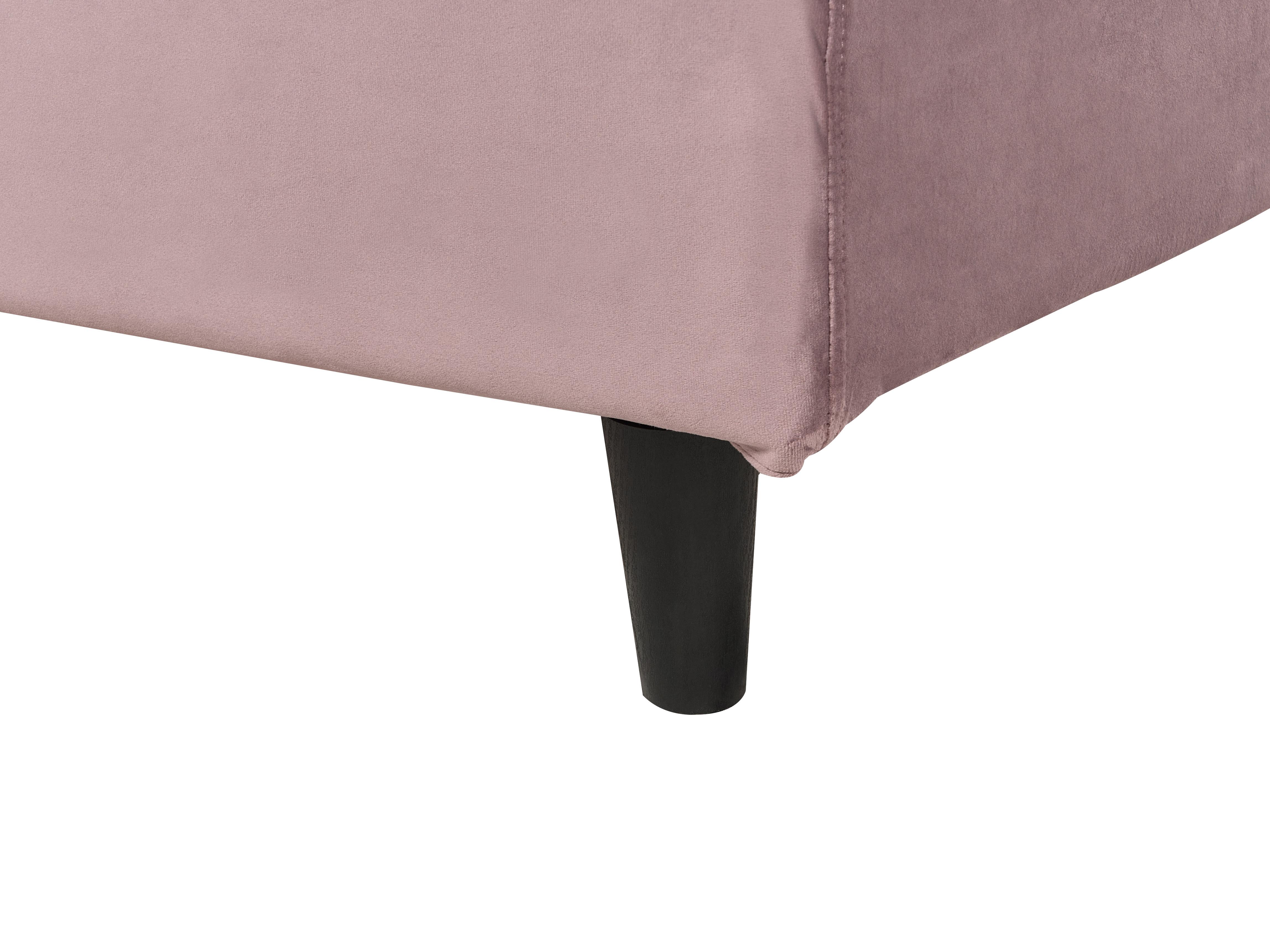 Lit avec sommier Velours FITOU 140 x 200 cm Rose_900393
