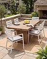 Set of 6 Garden Chairs with Cushions TAVIANO Metal Grey