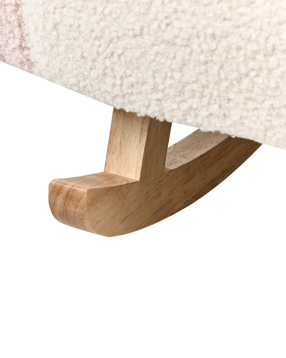 Kids Rocking Chair Rainbow OMBO Boucle Pastel Pink_977406
