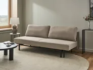 Sofa Bed 3 Seater ROYKKA Fabric Beige_1071609