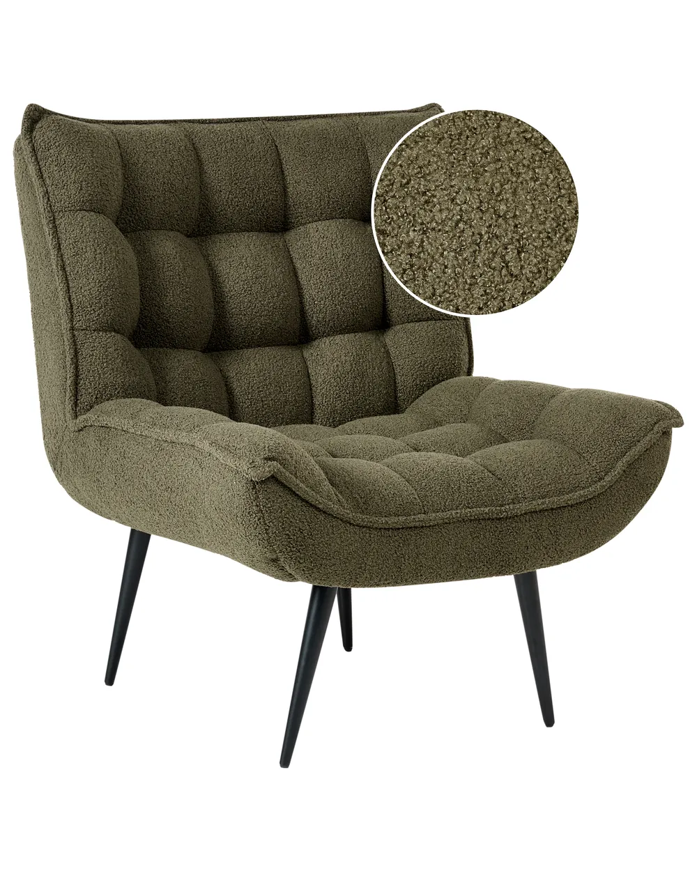 Armchair ALVESTA Boucle Dark Green