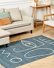 Outdoor Rug YAVU Blue 140 x 200 cm_1182430