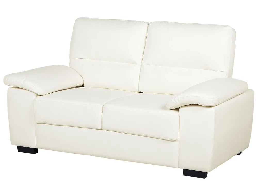 Sofa 2 Seater VOGAR Faux Leather Off-White_676538