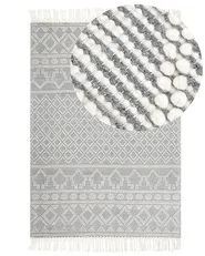Rug SOLHAN Grey Beige 200 x 300 cm Wool_855616