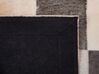Hnědý kožený patchwork koberec 160x230 cm SOKE_211523