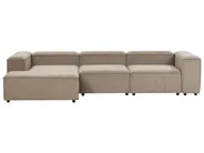 Modular Corner Sofa 4 Seater ARDAL Corduroy Light Brown Right Hand_940662