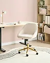 Desk Chair BARDSDALE Velvet Light Beige