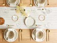 Set di 24 stoviglie CHIVES Gres porcellanato Beige chiaro_1032675