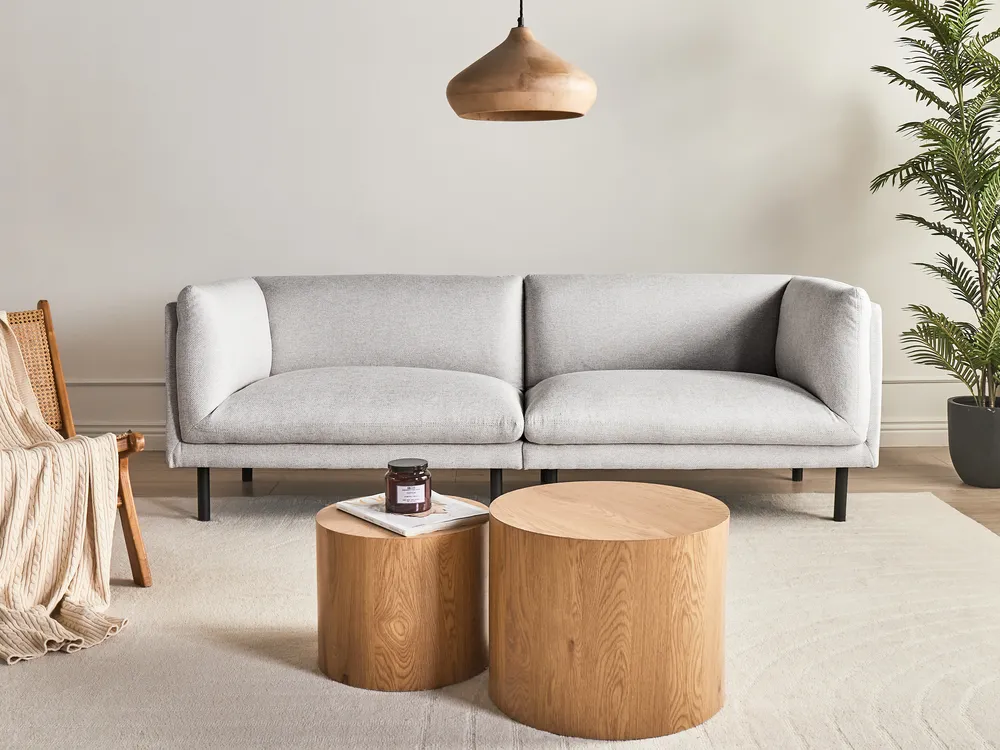 Sofa dla 3 osób VORGOD Jasnoszary