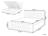 Ottoman Bed AMIENS Velvet Light Beige 140 x 200 cm (EU Double)_791226