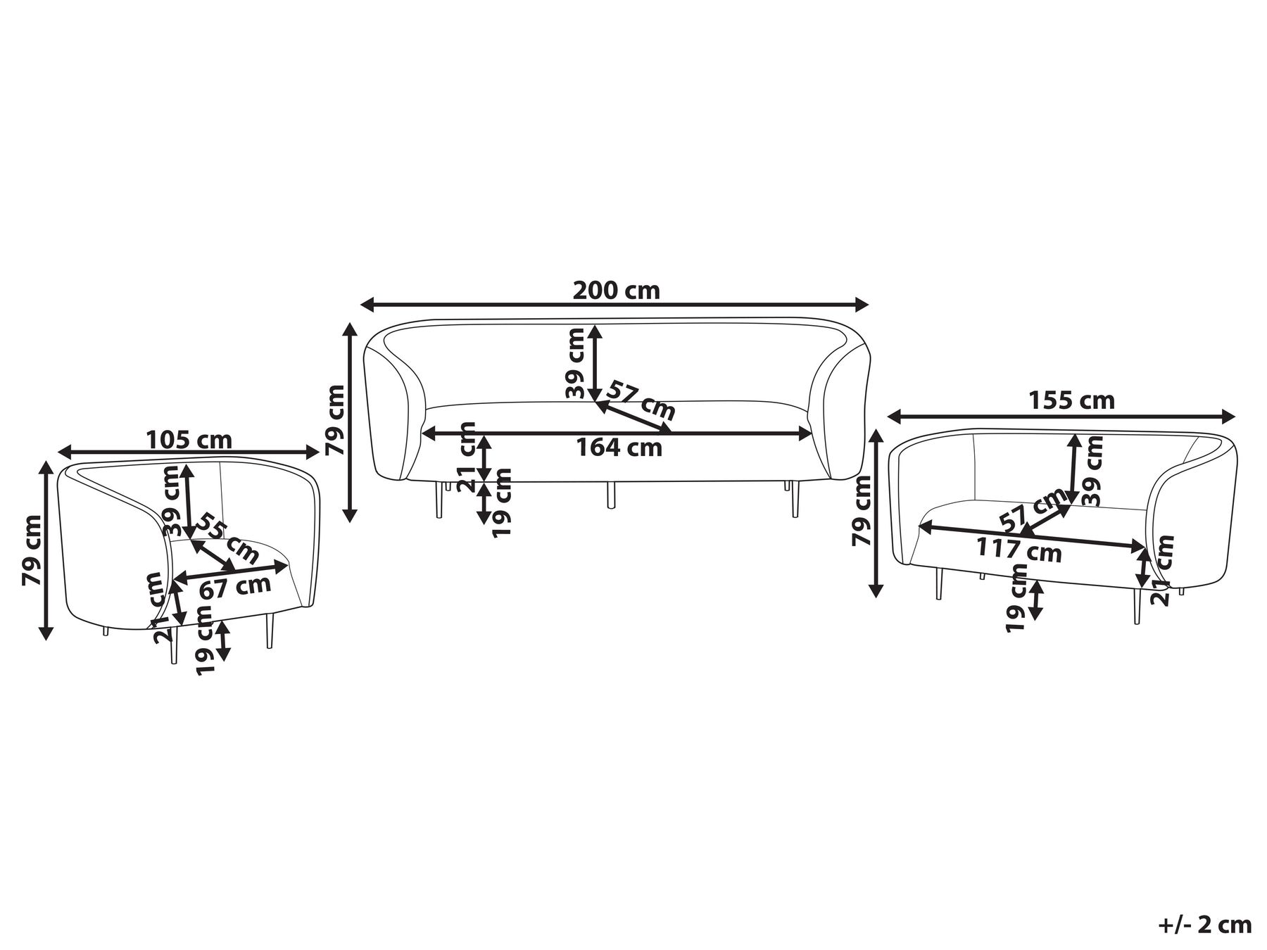 Boucle Living Room Set White LOEN_831534 Boucle Living Room Set White LOEN_831534