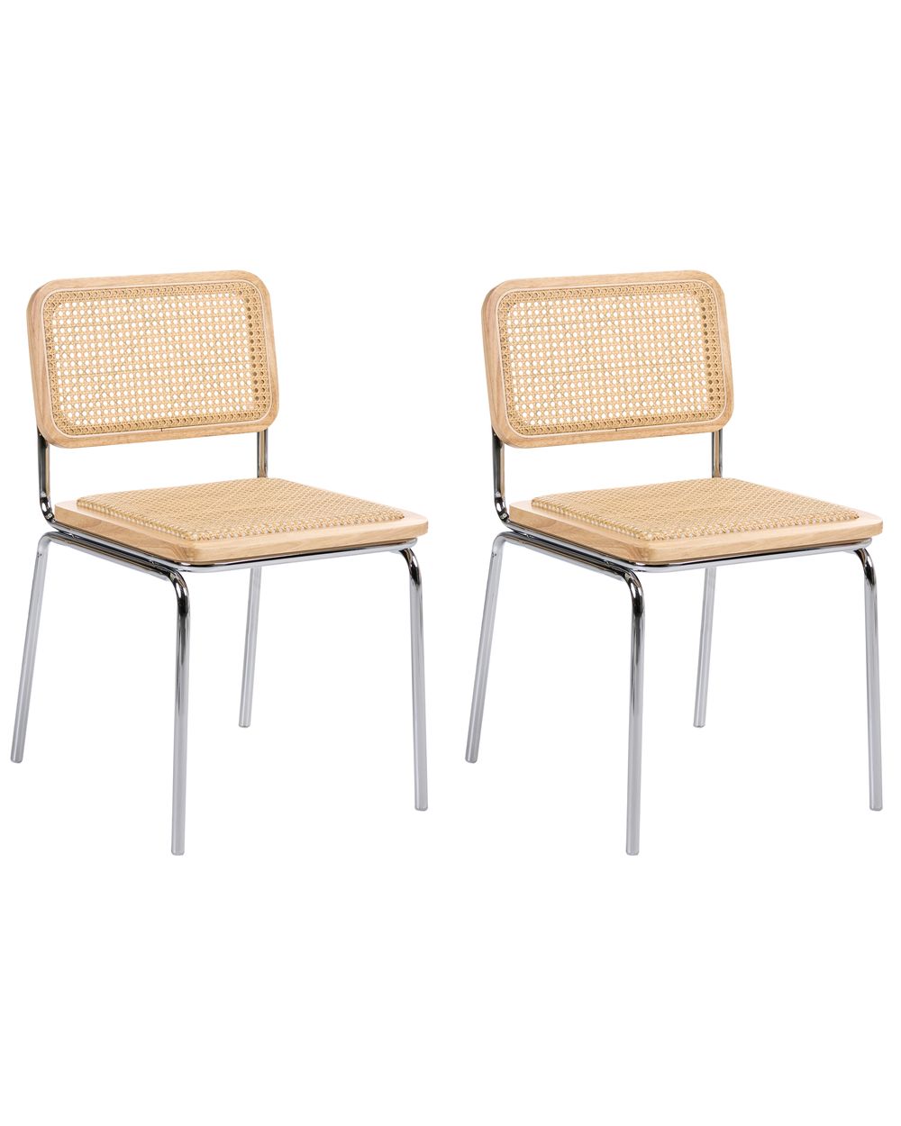 Set di 2 sedie da pranzo CORVALLIS Rattan sintetico (PE) Marrone chiaro