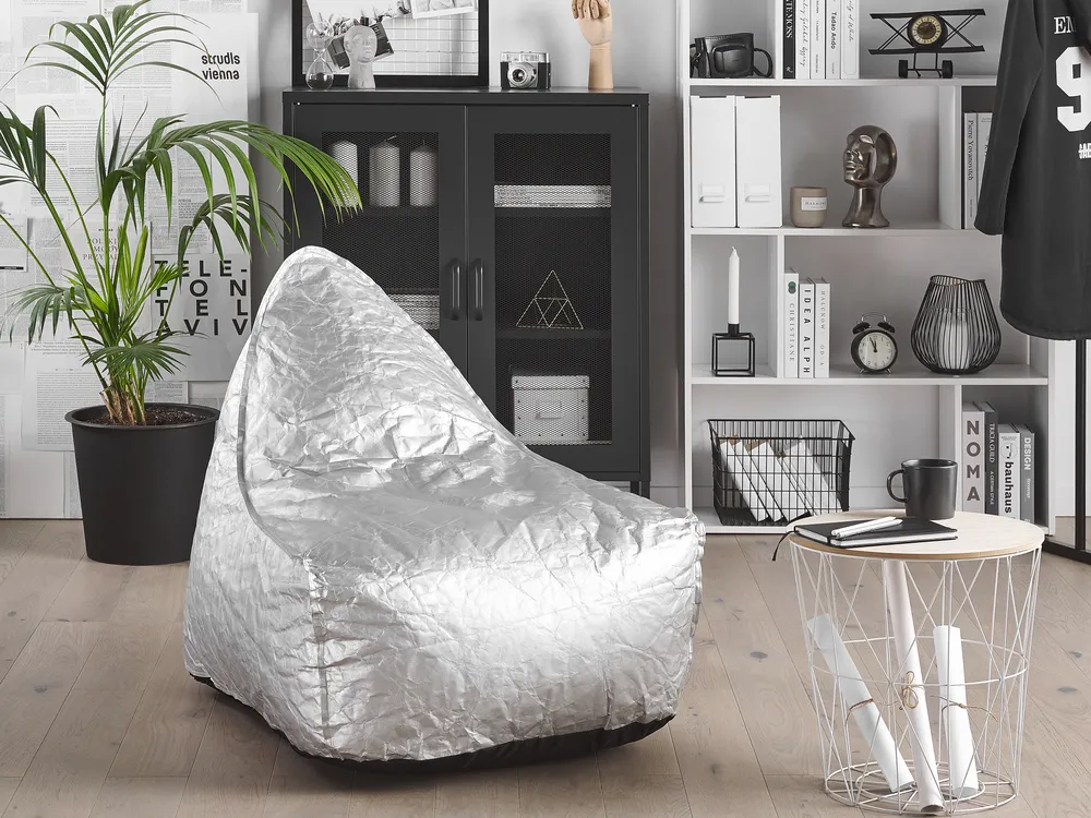Bean Bag 200 L DROP 63 cm 75 cm Silver_1078504