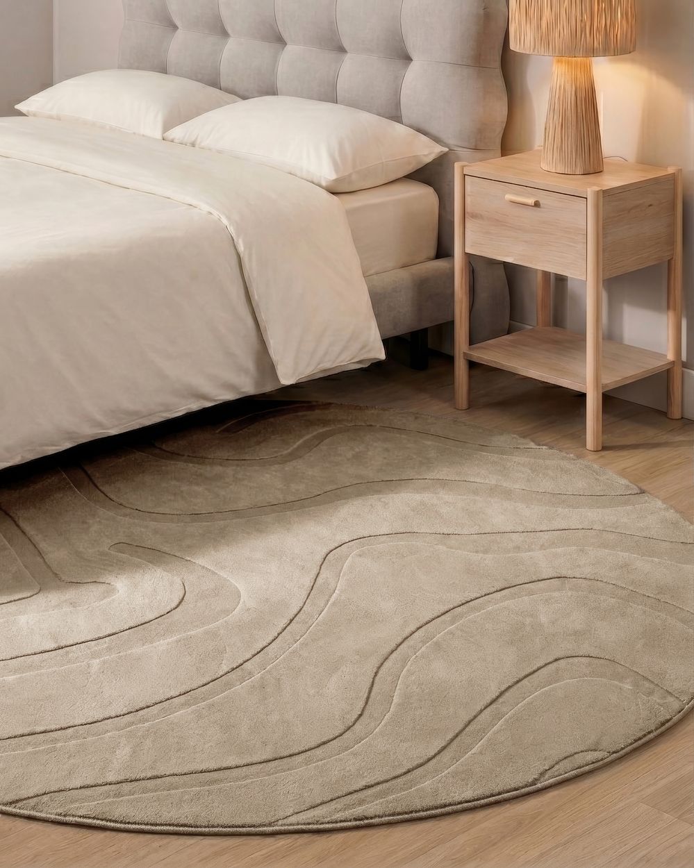 Rug SELVORI Beige ø 160 cm