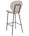 Set of 2 Boucle Bar Chairs Light Beige LUANA_906888