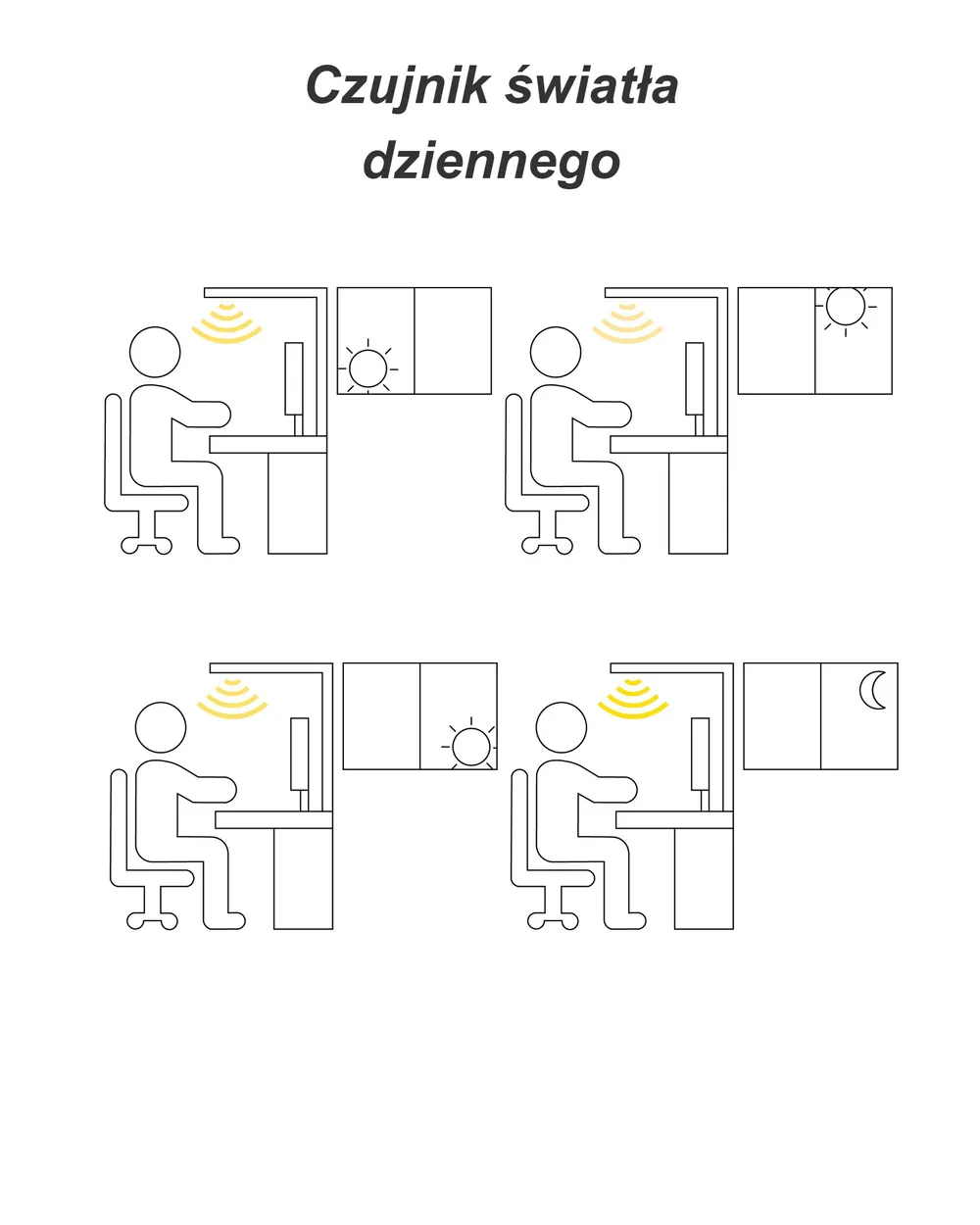 Lampa podłogowa LED MENSA Z czujnikiem ruchu Metal Czarny_850573