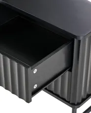 2 Drawer Bedside Table GLASTONBURY Black_972480