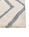 Shaggy Cotton Area Rug 160 x 230 cm Off-White and Blue MENDERES_842972