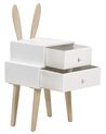 2 Drawer Bedside Table White BANKS_934778