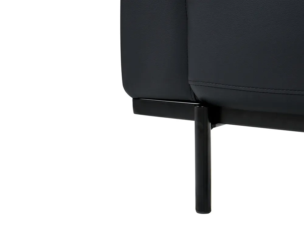 Set da salotto 6 posti SOVIK Pelle sintetica Nero_1041391